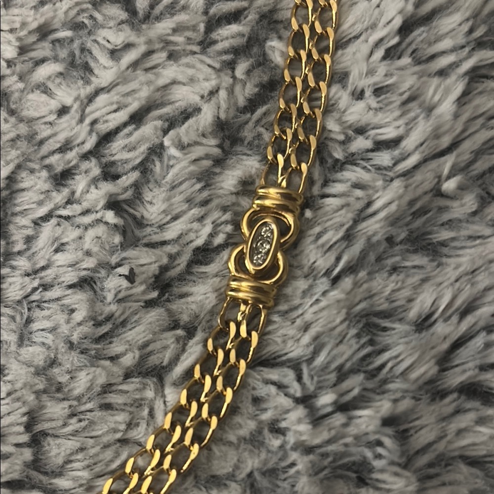 Nina Ricci Gold Necklace NWOT - Picture 3 of 7
